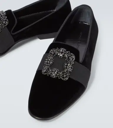 Manolo Blahnik Carlton embellished velvet loafers | Thumbnail 5 Manolo Blahnik Carlton embellished velvet loafers | Thumbnail 5