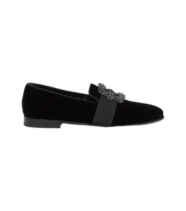 Manolo Blahnik Carlton embellished velvet loafers | Thumbnail 1 Manolo Blahnik Carlton embellished velvet loafers | Thumbnail 1