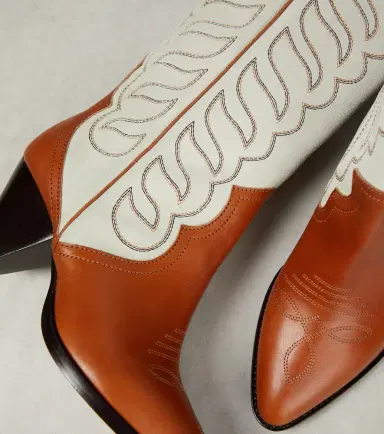 Isabel Marant Liela leather and suede cowboy boots | Thumbnail 3