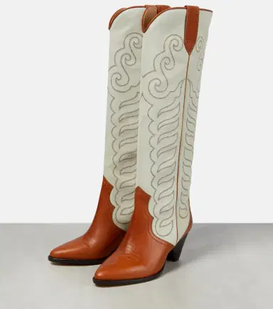 Isabel Marant Liela leather and suede cowboy boots | Thumbnail 4