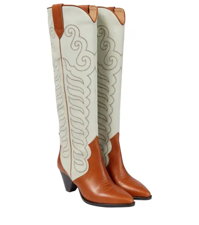 Isabel Marant Liela leather and suede cowboy boots