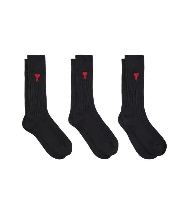 Ami Paris Set of 3 cotton-blend socks