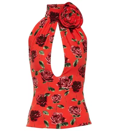 Magda Butrym Floral-appliqué cutout halterneck top | Thumbnail 1