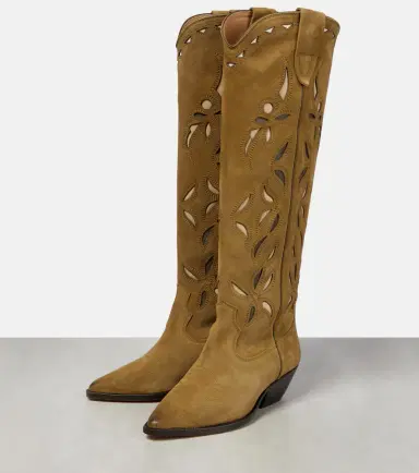 Isabel Marant Denvee suede knee-high cowboy boots | Thumbnail 4