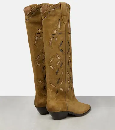 Isabel Marant Denvee suede knee-high cowboy boots | Thumbnail 6