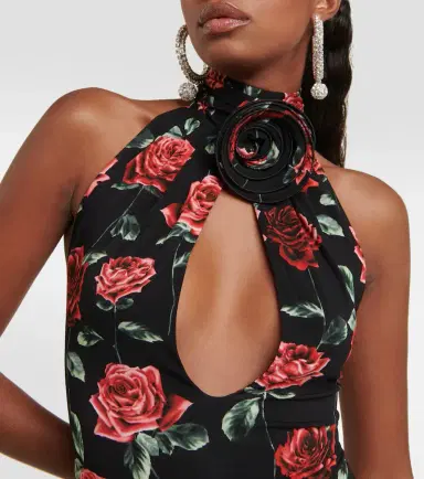 Magda Butrym Floral cutout jersey bodysuit | Thumbnail 3