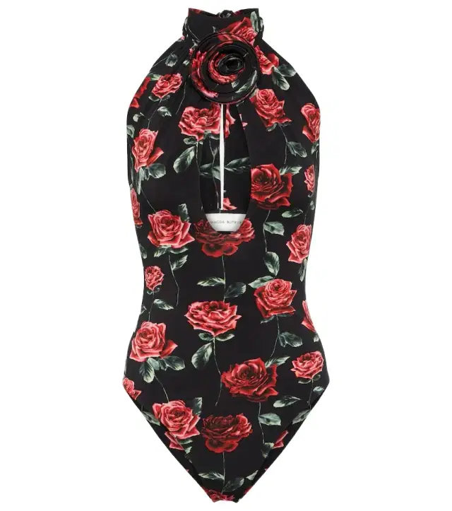 Magda Butrym Floral cutout jersey bodysuit