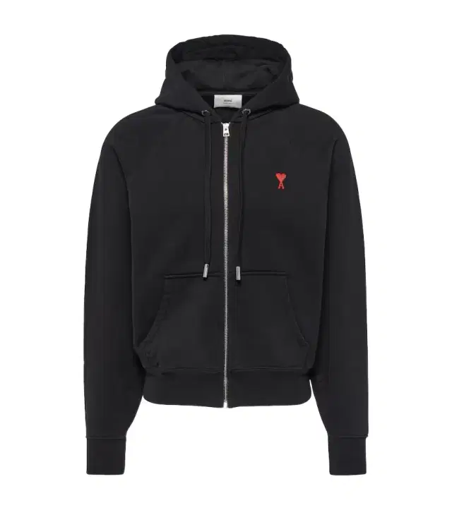 AMI PARIS Ami De Caur cotton jersey zip-up hoodie