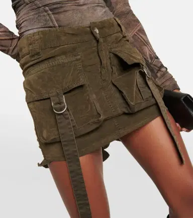 Blumarine Velvet cargo miniskirt | Thumbnail 2