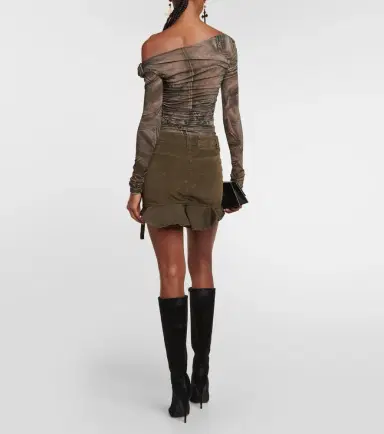 Blumarine Velvet cargo miniskirt | Thumbnail 4