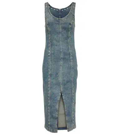 BLUMARINE Embellished denim midi dress | Thumbnail 1