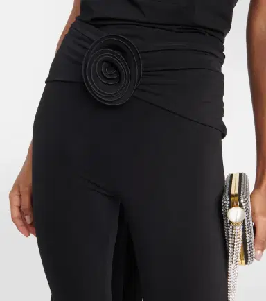 Magda Butrym Floral-appliqué jersey slim leggings | Thumbnail 4