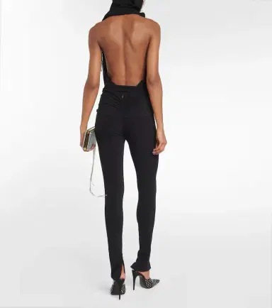 Magda Butrym Floral-appliqué jersey slim leggings | Thumbnail 5