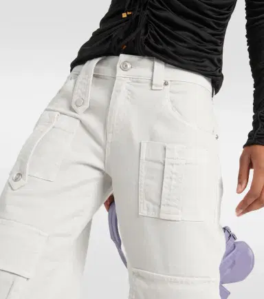 BLUMARINE Low-rise denim cargo pants | Thumbnail 4