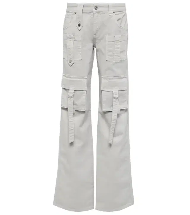 BLUMARINE Low-rise denim cargo pants