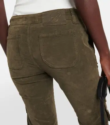 BLUMARINE Low-rise velvet flared cargo pants | Thumbnail 2