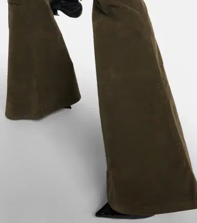 BLUMARINE Low-rise velvet flared cargo pants | Thumbnail 3