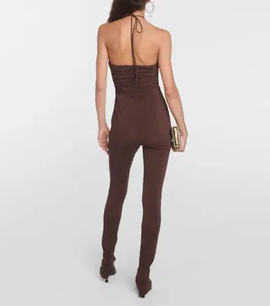 Magda Butrym Floral-appliqué cutout jersey jumpsuit | Thumbnail 3