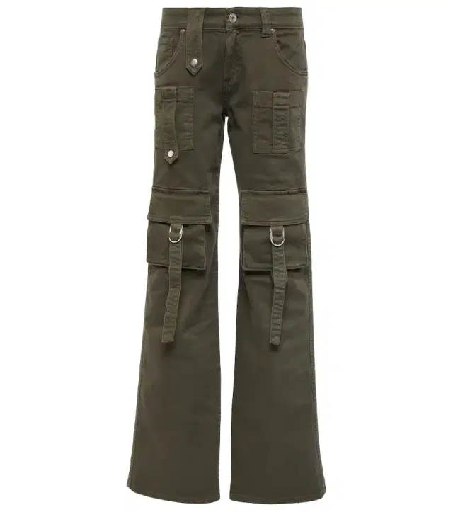 BLUMARINE Low-rise denim cargo pants