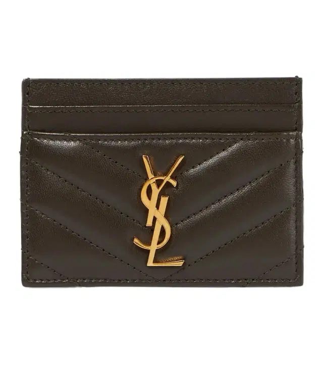 Saint Laurent Cassandre matelassé leather card holder