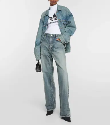 Balenciaga Mid-rise wide-leg jeans | Thumbnail 3