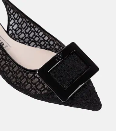 Roger Vivier Gommettine net slingback flats | Thumbnail 6
