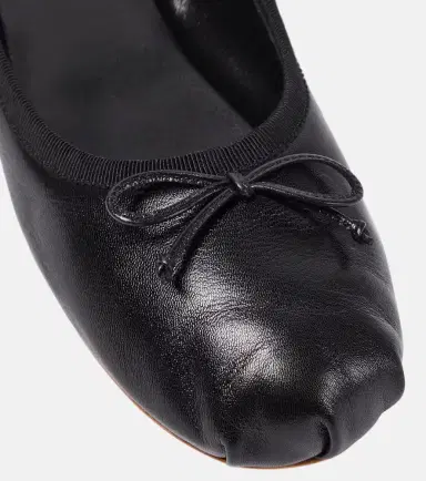 Miu Miu Logo leather ballet flats | Thumbnail 4