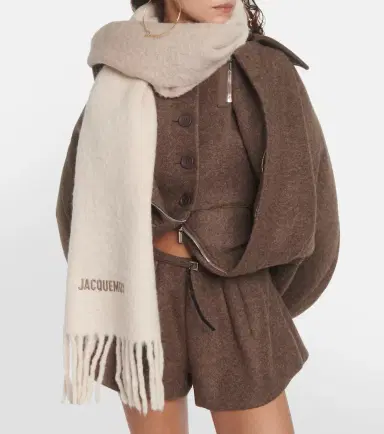 Jacquemus L'écharpe Moisson alpaca-blend scarf | Thumbnail 4