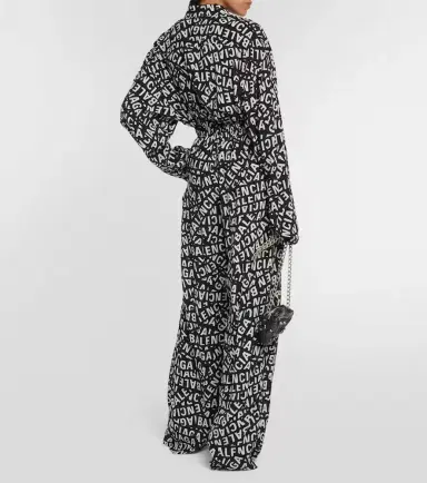 Balenciaga Logo high-rise wide-leg pants | Thumbnail 3