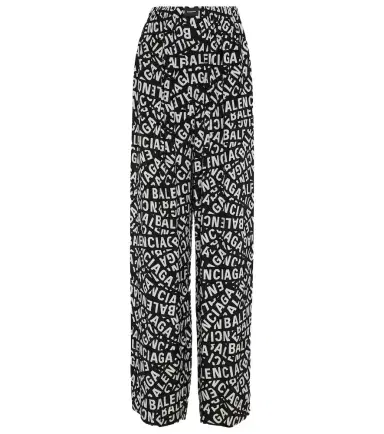 Balenciaga Logo high-rise wide-leg pants | Thumbnail 1
