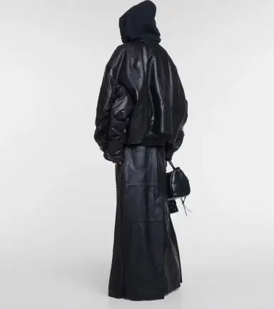Balenciaga Oversized leather bomber jacket | Thumbnail 3