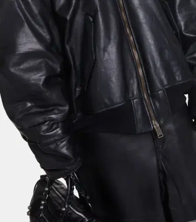 Balenciaga Oversized leather bomber jacket | Thumbnail 5