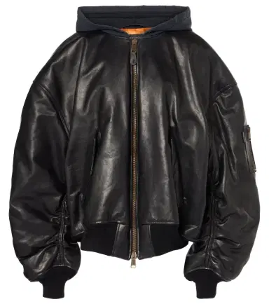 Balenciaga Oversized leather bomber jacket | Thumbnail 1