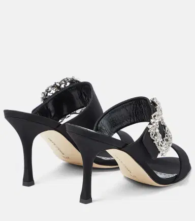 Manolo Blahnik Gable embellished satin sandals | Thumbnail 4 Manolo Blahnik Gable embellished satin sandals | Thumbnail 4