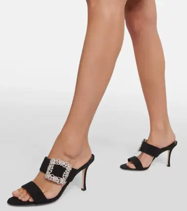 Manolo Blahnik Gable embellished satin sandals | Thumbnail 5 Manolo Blahnik Gable embellished satin sandals | Thumbnail 5