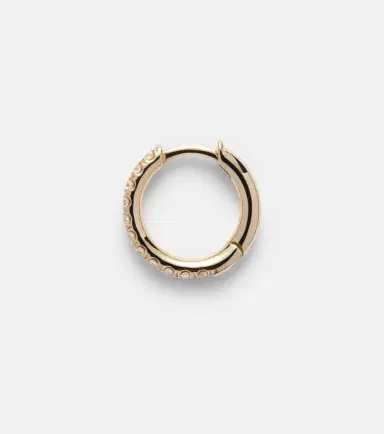 Spinelli Kilcollin Micro Hoop Pavé 18kt gold single earring with diamond | Thumbnail 2 Spinelli Kilcollin Micro Hoop Pavé 18kt gold single earring with diamond | Thumbnail 2