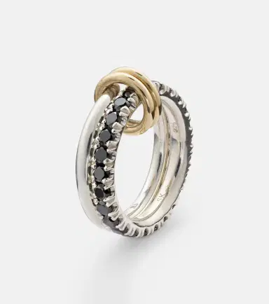 Spinelli Kilcollin Enzo sterling silver and 18kt gold ring with black diamonds | Thumbnail 2 Spinelli Kilcollin Enzo sterling silver and 18kt gold ring with black diamonds | Thumbnail 2