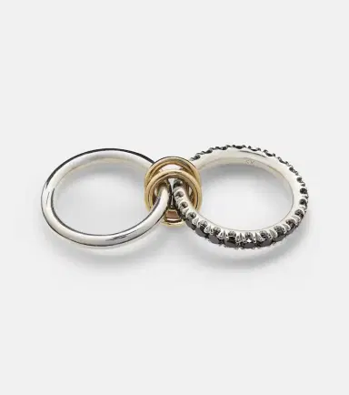 Spinelli Kilcollin Enzo sterling silver and 18kt gold ring with black diamonds | Thumbnail 3 Spinelli Kilcollin Enzo sterling silver and 18kt gold ring with black diamonds | Thumbnail 3