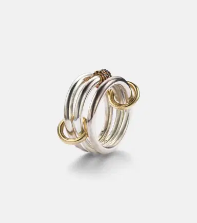 Spinelli Kilcollin Dion SG sterling silver stacked ring with black diamonds | Thumbnail 2 Spinelli Kilcollin Dion SG sterling silver stacked ring with black diamonds | Thumbnail 2