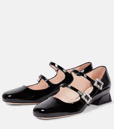 Roger Vivier Mini Très Vivier patent leather Mary Jane pumps | Thumbnail 3
