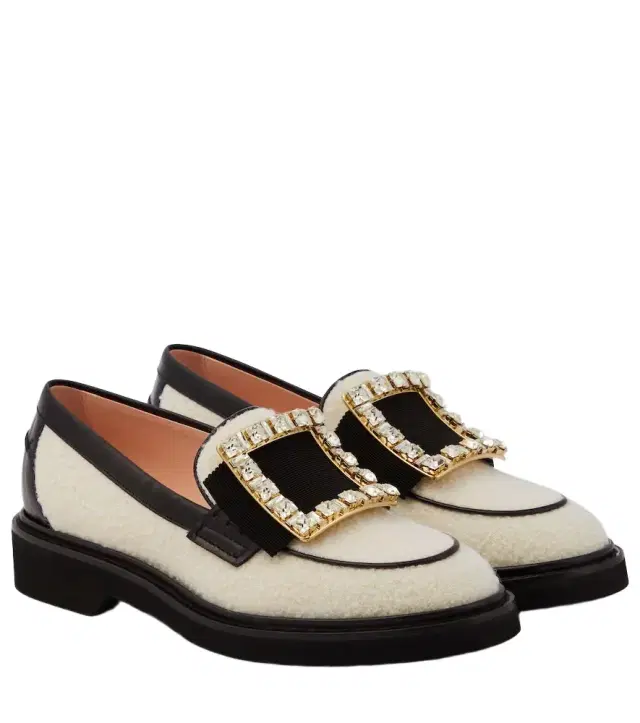 Roger Vivier Viv' Rangers wool bouclé loafers