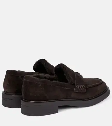 Gianvito Rossi Harris shearling-lined suede loafers | Thumbnail 3