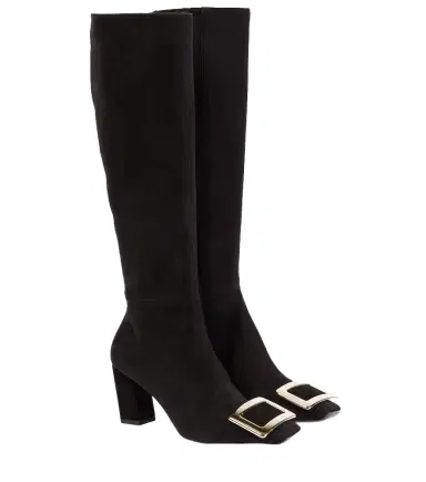 Roger Vivier Belle Vivier suede knee-high boots | Thumbnail 1