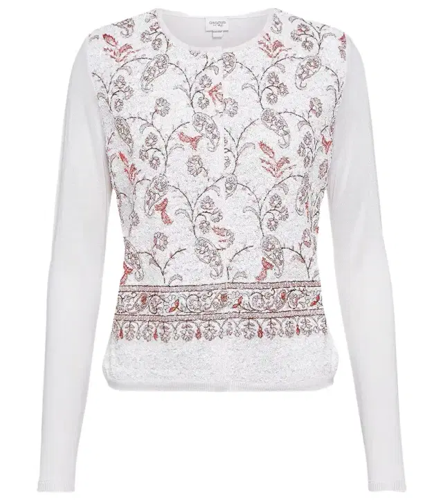 Giambattista Valli Embroidered cashmere and silk cardigan