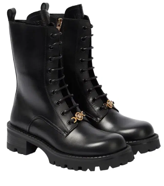 Versace Vagabond leather lace-up boots