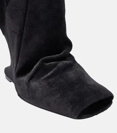 Rick Owens Cantilever velvet over-the-knee boots | Thumbnail 4