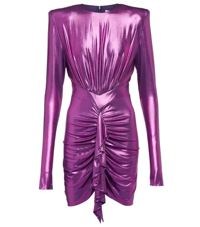 Alexandre Vauthier Draped satin jersey minidress