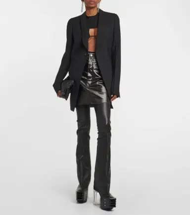 Rick Owens Platform leather over-the-knee boots | Thumbnail 3