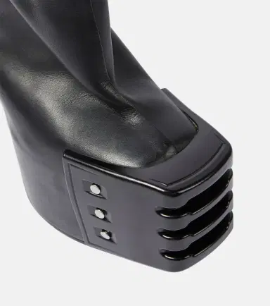 Rick Owens Platform leather over-the-knee boots | Thumbnail 4