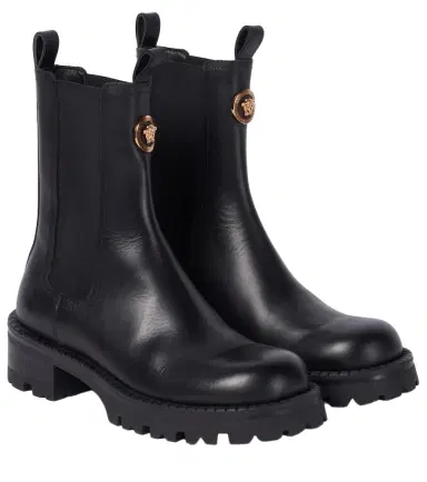 Versace Medusa leather Chelsea boots | Thumbnail 1 Versace Medusa leather Chelsea boots | Thumbnail 1